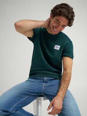 Men's Relaxed Fit Patch Logo Tee in Ponderosa Pine