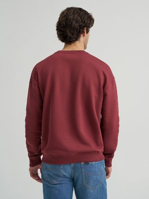 Men's Relaxed Fit Essential Workwear Sweatshirt in Port