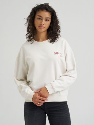 Women's Crewneck Sweatshirt in Ecru