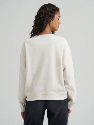 Women's Crewneck Sweatshirt in Ecru
