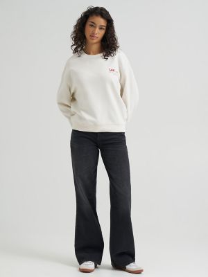 Women's Crewneck Sweatshirt in Ecru