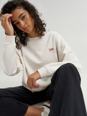 Women's Crewneck Sweatshirt in Ecru