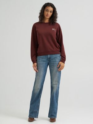 Women's Crewneck Sweatshirt in Velvet Beet