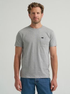 Men's Pocket Tee in Navy Mele - thumbnail 9