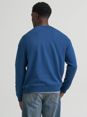 Men's Relaxed Fit Essential Workwear Sweatshirt in Insiginia Blue