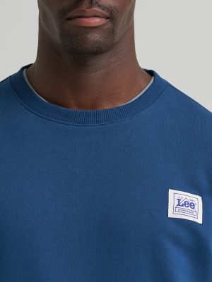 Men's Relaxed Fit Essential Workwear Sweatshirt in Insiginia Blue