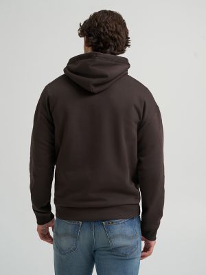 Men's Relaxed Fit Essential Workwear Hoodie in Chocolate Torte