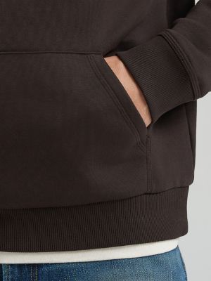 Men's Relaxed Fit Essential Workwear Hoodie in Chocolate Torte