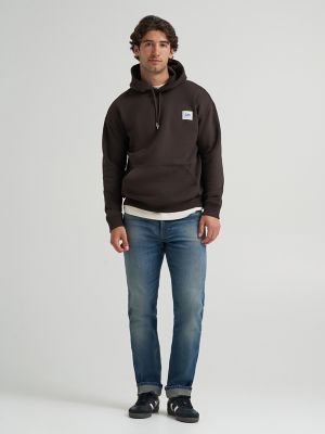 Men's Relaxed Fit Essential Workwear Hoodie in Chocolate Torte