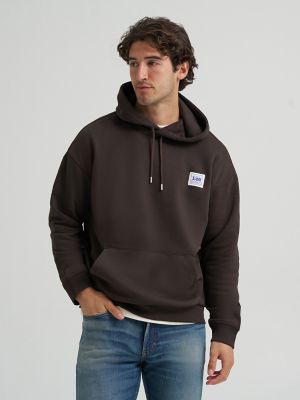 Men's Relaxed Fit Essential Workwear Hoodie in Chocolate Torte