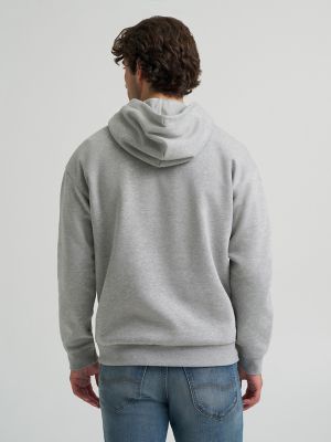 Men's Relaxed Fit Essential Workwear Hoodie in Mid Grey Mele