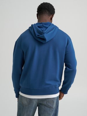 Men's Relaxed Fit Essential Workwear Full Zip Jacket in Insiginia Blue