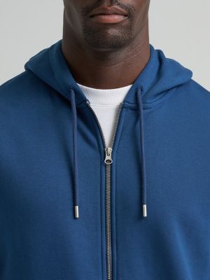 Men's Relaxed Fit Essential Workwear Full Zip Jacket in Insiginia Blue