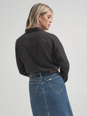 Women's Lee&reg; x J.Crew Jules Garment-Dyed Western Shirt
