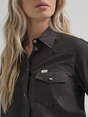 Women's Lee&reg; x J.Crew Jules Garment-Dyed Western Shirt