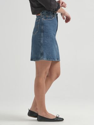 Womens Lee x JCrew Denim Skirt:Medium Wash:27 alternative view 4