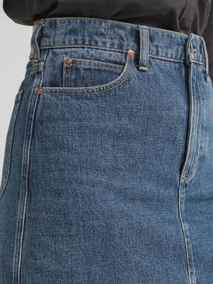 Womens Lee x JCrew Denim Skirt:Medium Wash:27 alternative view 6