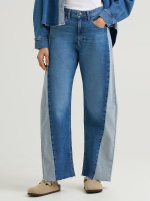 Women's Heritage Adjustable Low Slung Barrel Jean in River Fade