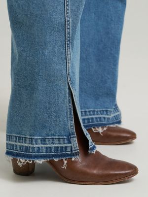 Women's Heritage Slit Hem Loose Straight Jean (Plus)