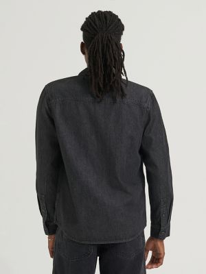Men's One Pocket Denim Chore Shirt