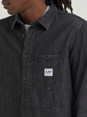 Men's One Pocket Denim Chore Shirt