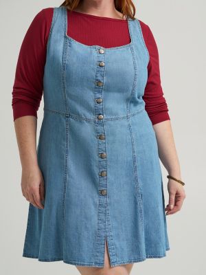 Women's Heritage Seamed Button Front Dress (Plus)