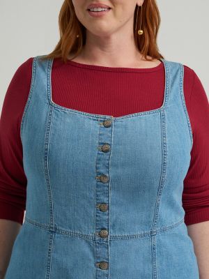 Women's Heritage Seamed Button Front Dress (Plus)
