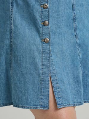 Women's Heritage Seamed Button Front Dress (Plus)