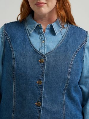 Women's Heritage Tailored Denim Vest (Plus)