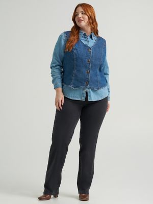 Women's Heritage Tailored Denim Vest (Plus)