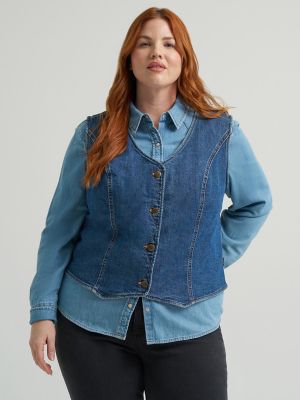 Women's Heritage Tailored Denim Vest (Plus)