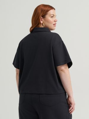 Women's Heritage Loose Crop Button Down Shirt (Plus)