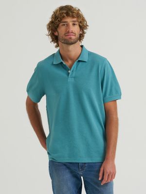 Men's Solid Mini Pique Polo Shirt