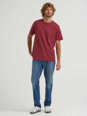 Men's Crew Neck Tee in Tibetan Red