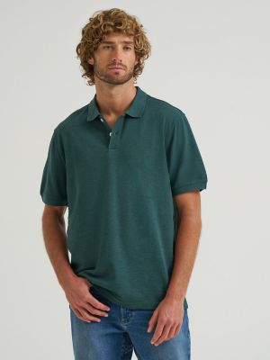 Men's Solid Mini Pique Polo Shirt