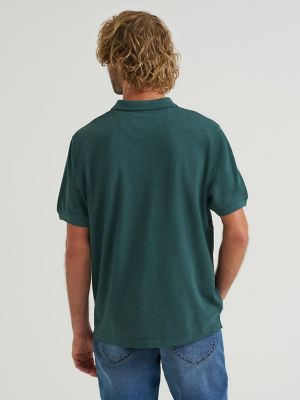 Men's Solid Mini Pique Polo Shirt
