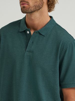Men's Solid Mini Pique Polo Shirt