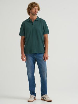 Men's Solid Mini Pique Polo Shirt