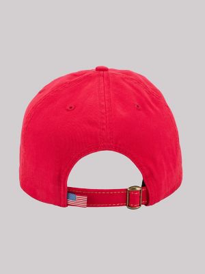 Women's Round Logo Patch Hat in Red