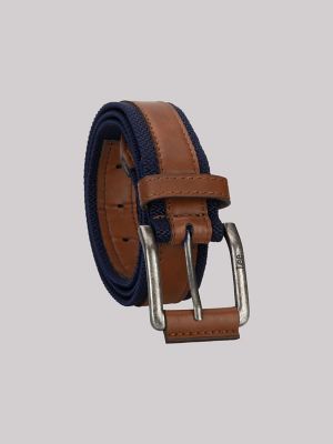 Men's Contrast Center Canvas Belt in Khaki - thumbnail 10