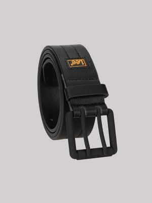 Men's Double Prong Square Buckle Belt in Black