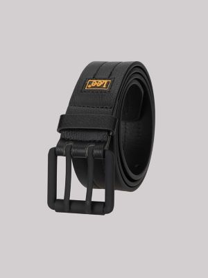 Men's Double Prong Square Buckle Belt in Black