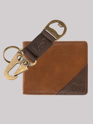 Men's Bifold Wallet with Bottle Opener Gift Set