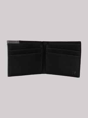 Men's Bifold Wallet with Stamped Logo Key Chain Gift Set