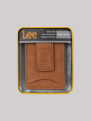 Men's Embossed Passcase Wallet in Cognac