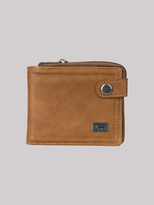 Men's Snap Bifold Wallet in Brown