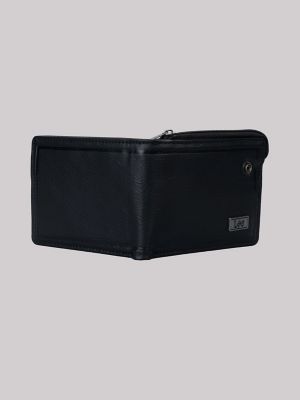 Men's Snap Bifold Wallet in Black