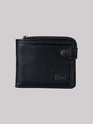 Men's Snap Bifold Wallet in Black