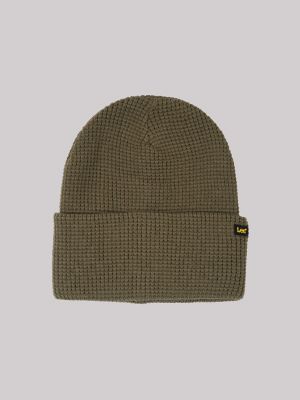 Men's Logo Patch Cuffed Beanie Set