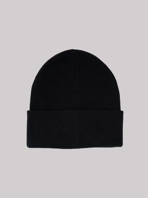 Men's Logo Patch Cuffed Beanie Set